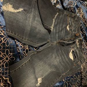 Distressed jeans